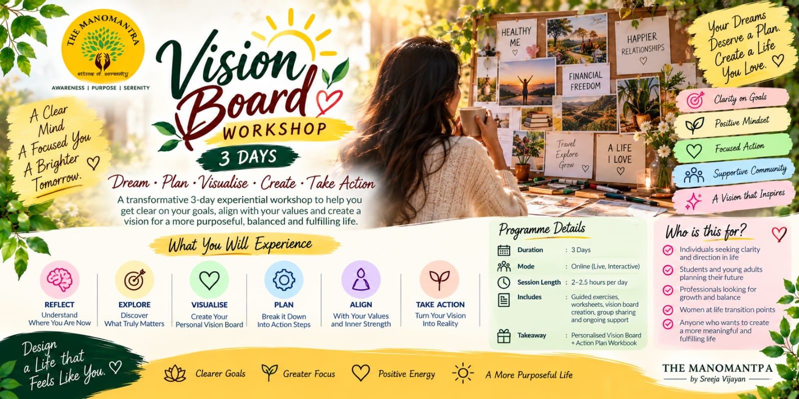 Vision Board Workshop programme poster